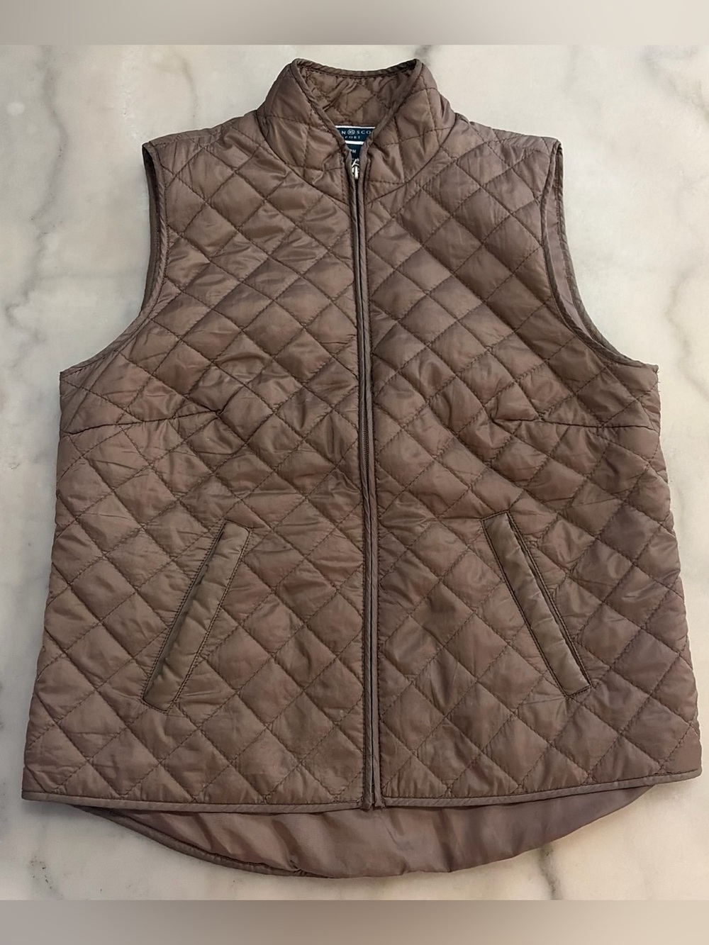 Karen Scott Quilted Brown Vest